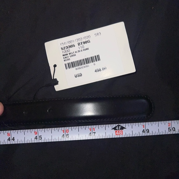 Gucci Unisex Leather Belt with G Buckle Black Leather - Picture 13 of 15